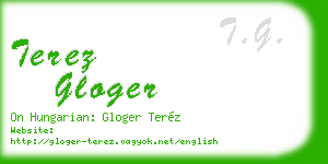 terez gloger business card